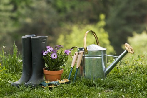 Gardener Ruislip team working in a lush garden