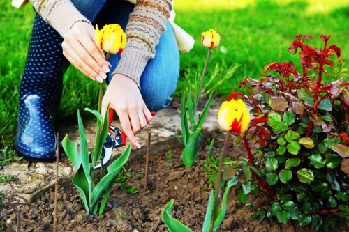 Happy clients enjoying their garden maintained by Gardener Ruislip
